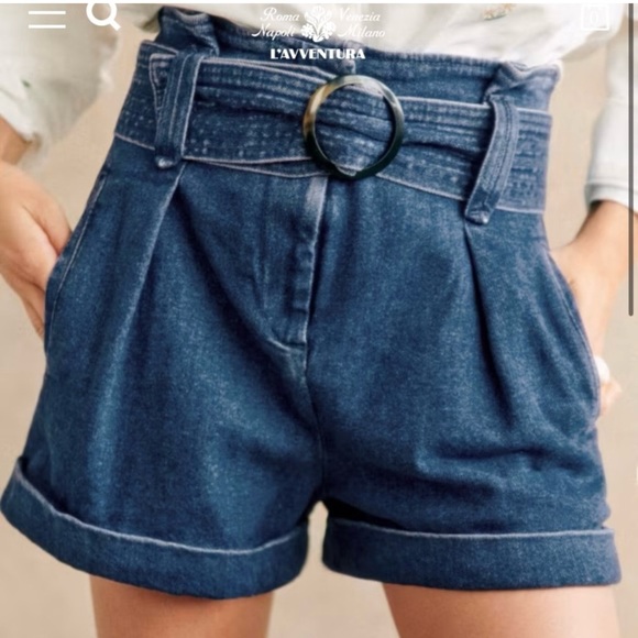Sezane Pants - Sezane Rome Denim Shorts, size FR 34 / US 2